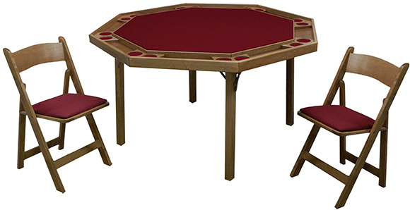 Period Style Folding Poker Table