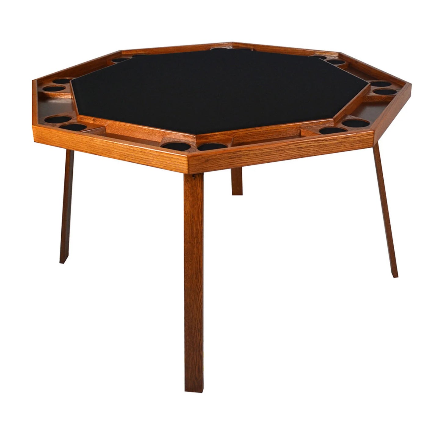 #48 Oak Folding Poker Table