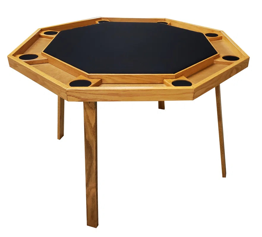 46" 8 - Player Oak Compact Poker Table